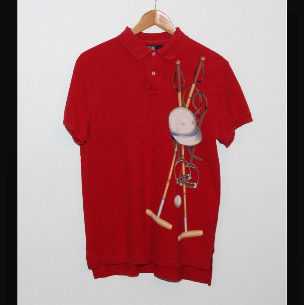 Polo Ralph Lauren Equestrian Red Rugby